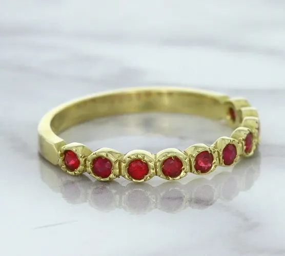0.30ctw Round Ruby Ring in 14K Yellow Gold