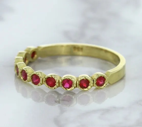 0.30ctw Round Ruby Ring in 14K Yellow Gold