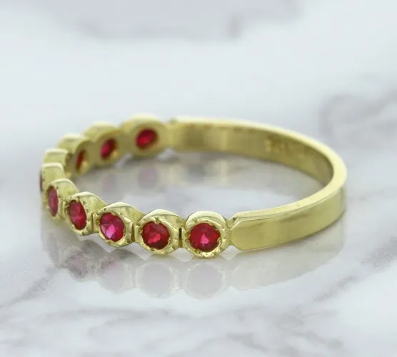 0.30ctw Round Ruby Ring in 14K Yellow Gold