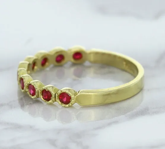 0.30ctw Round Ruby Ring in 14K Yellow Gold