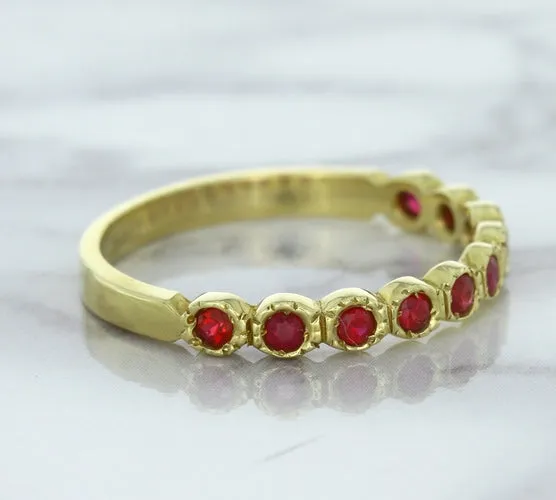 0.30ctw Round Ruby Ring in 14K Yellow Gold