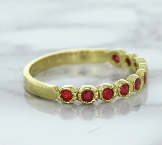 0.30ctw Round Ruby Ring in 14K Yellow Gold