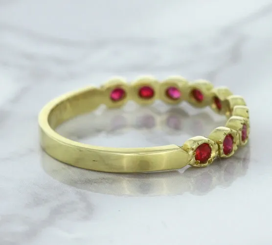 0.30ctw Round Ruby Ring in 14K Yellow Gold