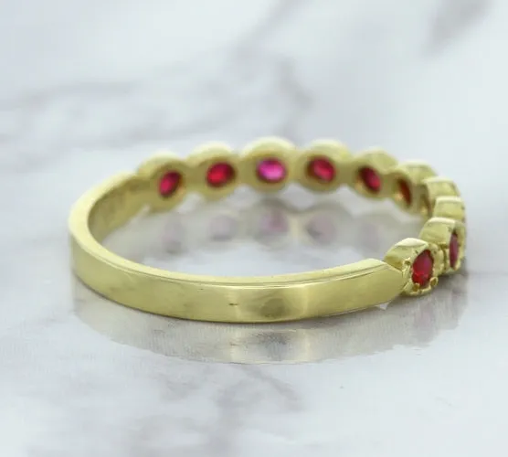 0.30ctw Round Ruby Ring in 14K Yellow Gold