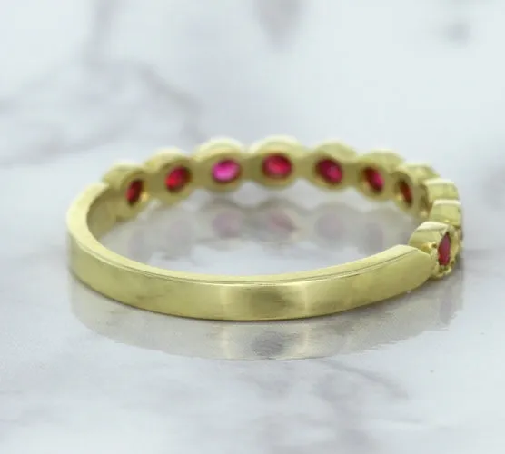 0.30ctw Round Ruby Ring in 14K Yellow Gold