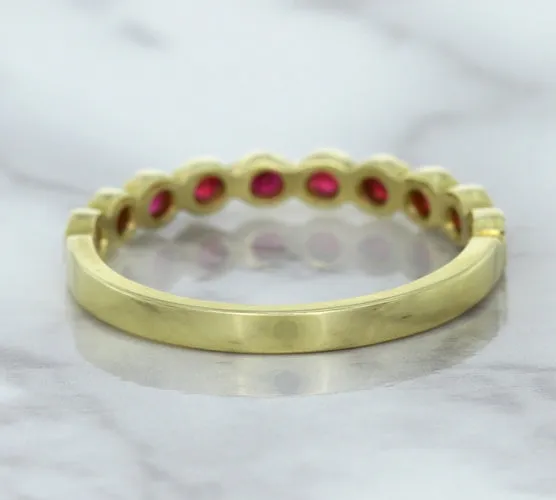 0.30ctw Round Ruby Ring in 14K Yellow Gold