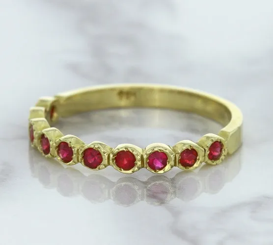 0.30ctw Round Ruby Ring in 14K Yellow Gold