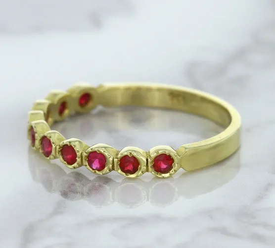 0.30ctw Round Ruby Ring in 14K Yellow Gold