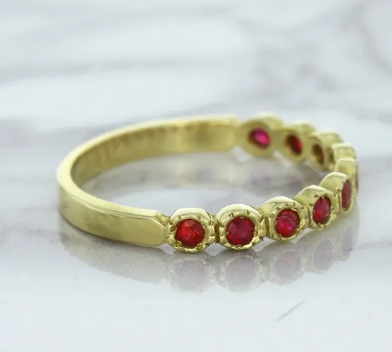 0.30ctw Round Ruby Ring in 14K Yellow Gold