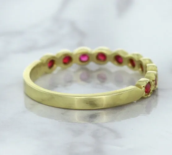 0.30ctw Round Ruby Ring in 14K Yellow Gold