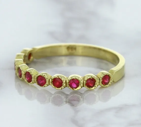 0.30ctw Round Ruby Ring in 14K Yellow Gold