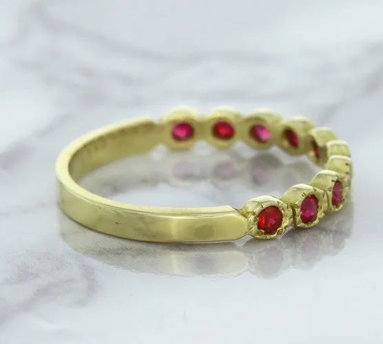 0.30ctw Round Ruby Ring in 14K Yellow Gold