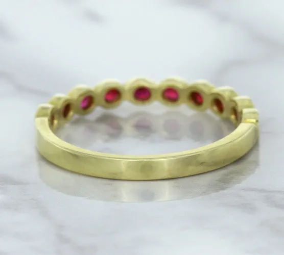 0.30ctw Round Ruby Ring in 14K Yellow Gold