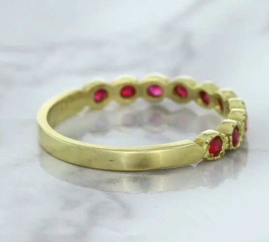 0.30ctw Round Ruby Ring in 14K Yellow Gold
