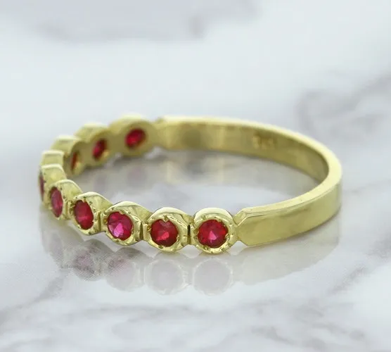 0.30ctw Round Ruby Ring in 14K Yellow Gold
