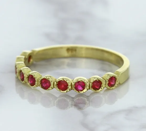 0.30ctw Round Ruby Ring in 14K Yellow Gold