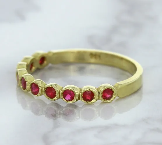 0.30ctw Round Ruby Ring in 14K Yellow Gold