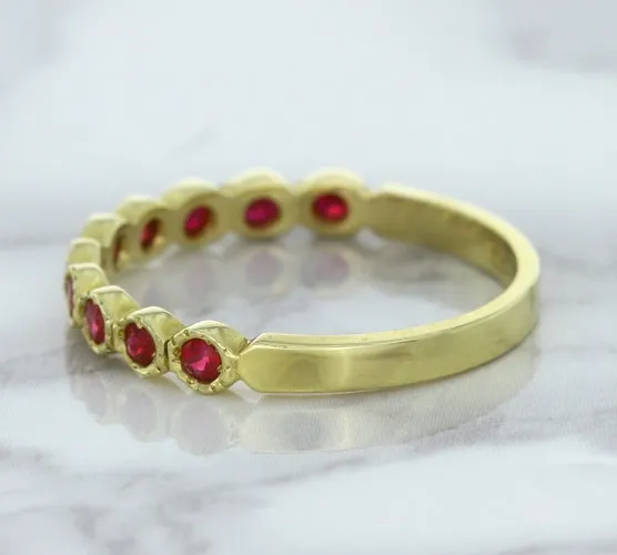 0.30ctw Round Ruby Ring in 14K Yellow Gold