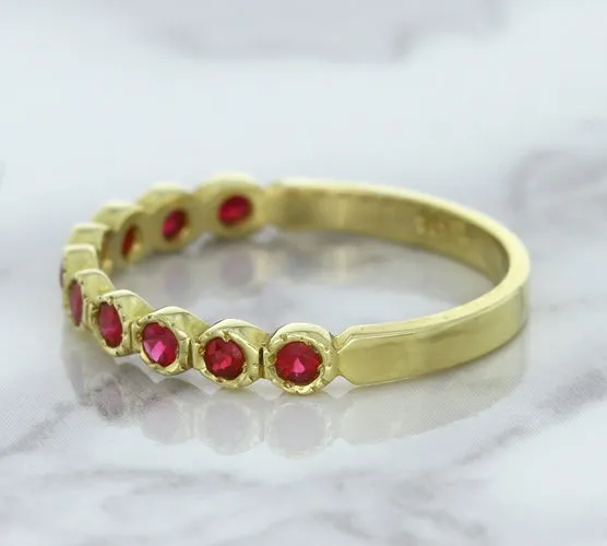 0.30ctw Round Ruby Ring in 14K Yellow Gold
