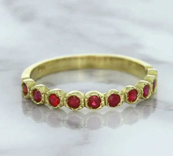 0.30ctw Round Ruby Ring in 14K Yellow Gold