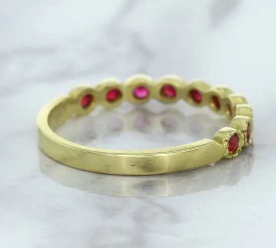 0.30ctw Round Ruby Ring in 14K Yellow Gold