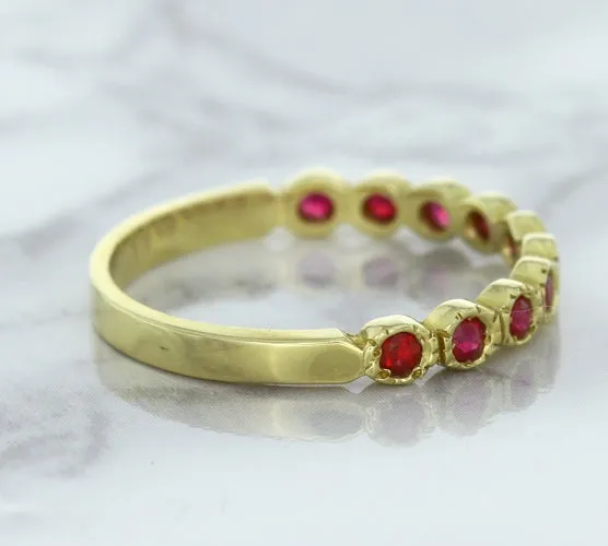 0.30ctw Round Ruby Ring in 14K Yellow Gold