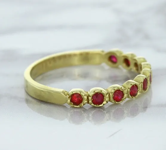 0.30ctw Round Ruby Ring in 14K Yellow Gold