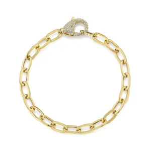 0.41CT DIAMOND PAPER CLIP LINK BRACELET SC55023436