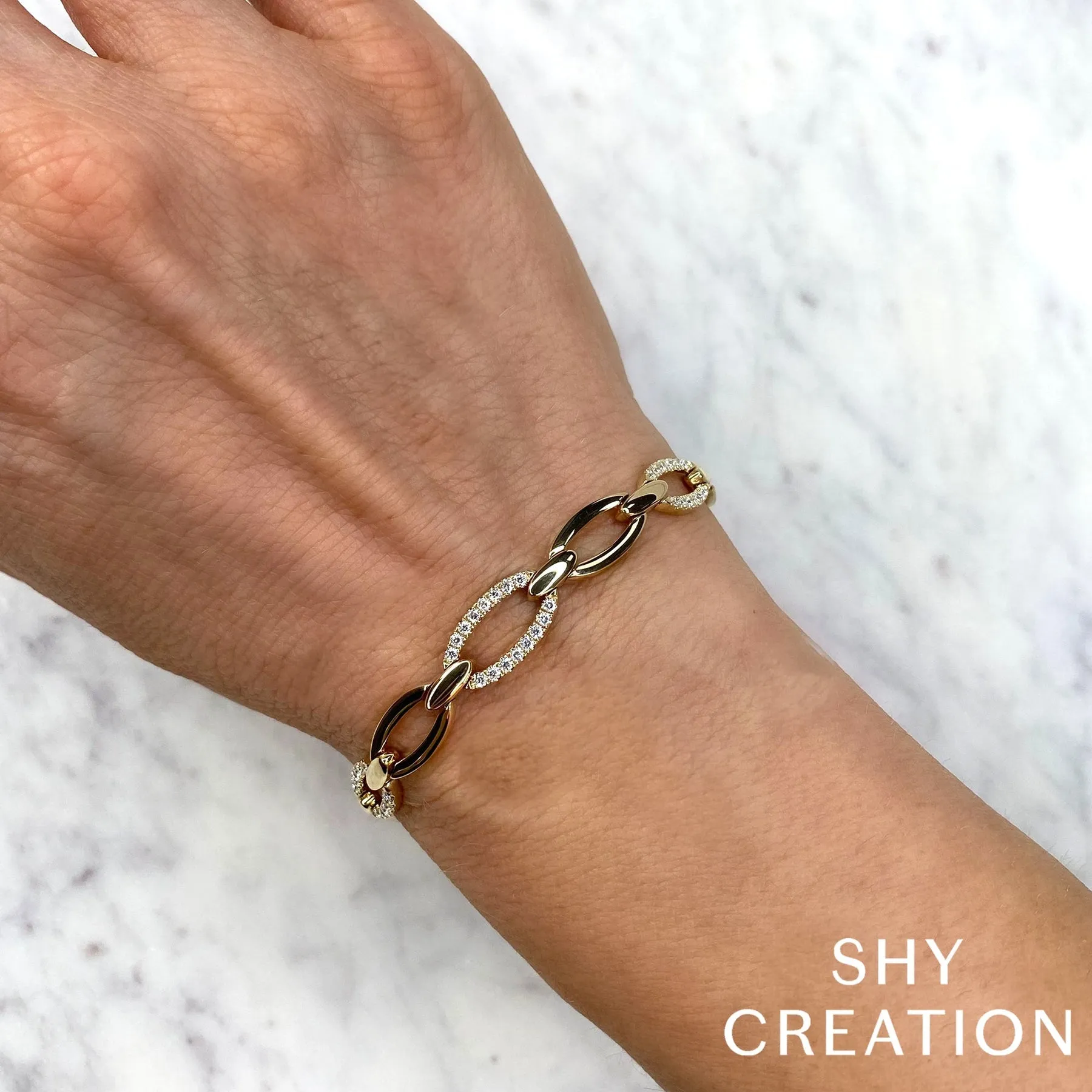 0.74CT DIAMOND LINK BRACELET SC55024779