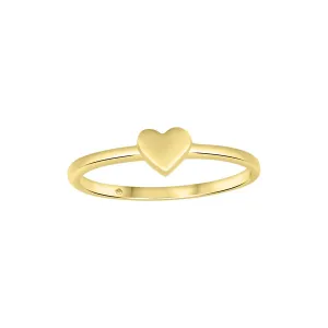 10K Gold Mini Heart Signet Ring