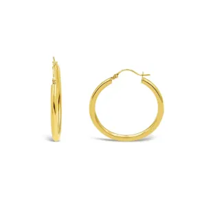 10K Hoop Gold polished earrings