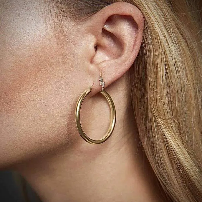 10K Hoop Gold polished earrings