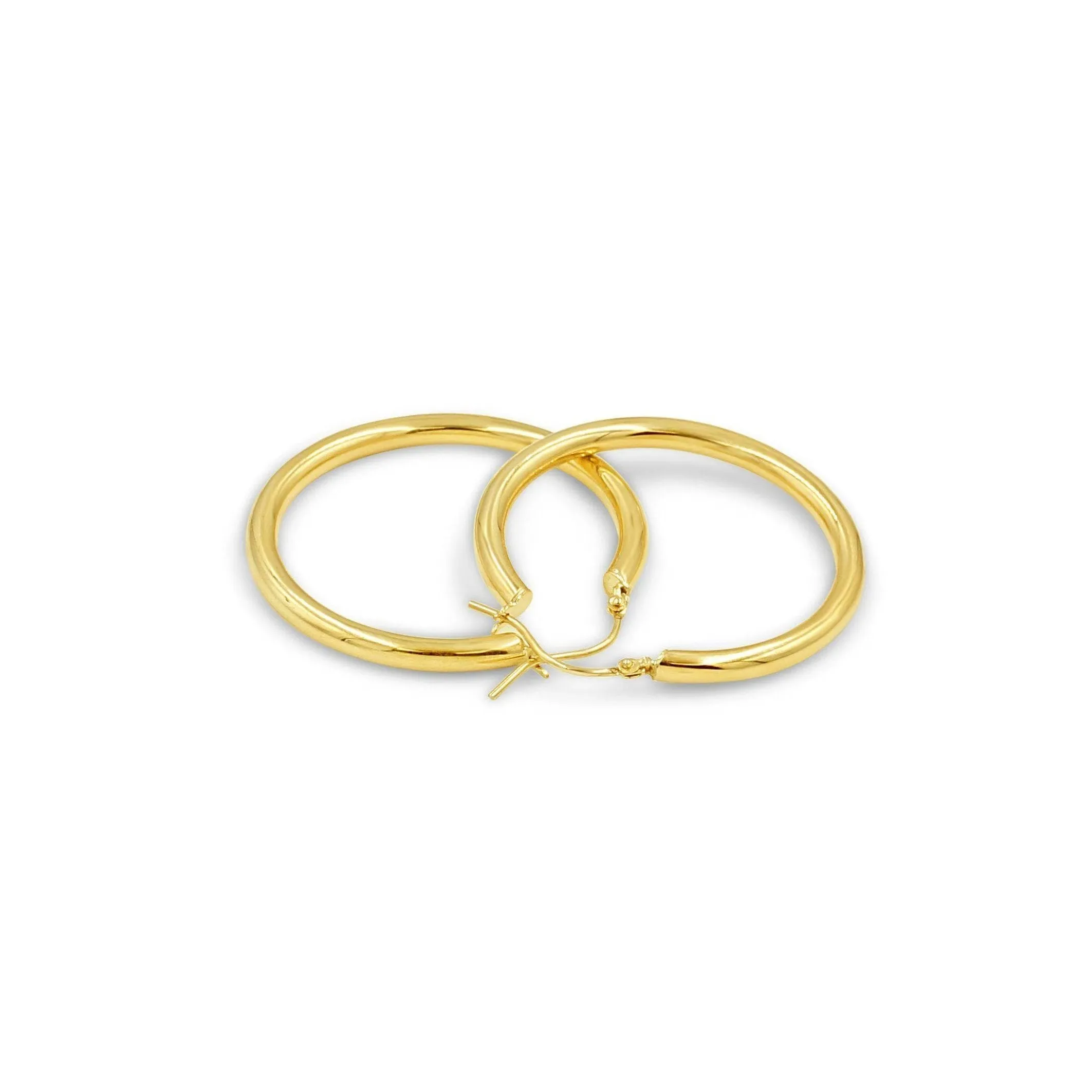 10K Hoop Gold polished earrings