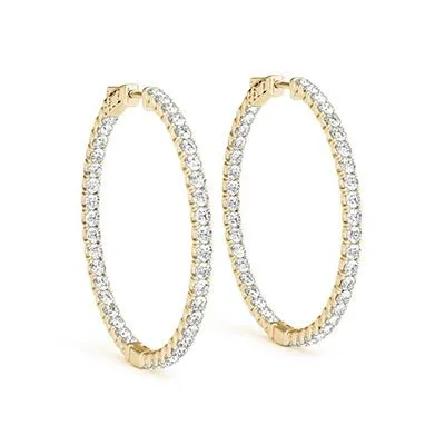 1/3 of a Carat Hoop Earrings