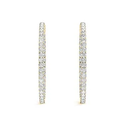 1/3 of a Carat Hoop Earrings