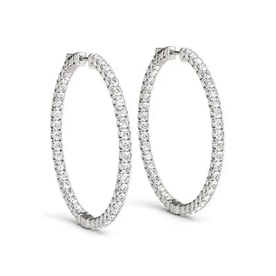 1/3 of a Carat Hoop Earrings