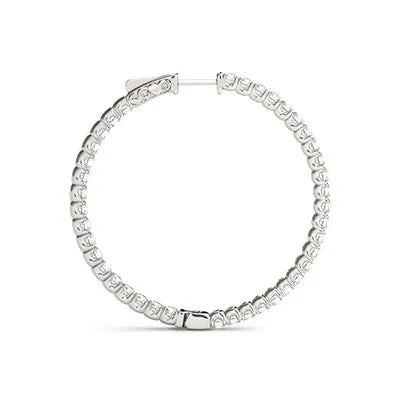 1/3 of a Carat Hoop Earrings