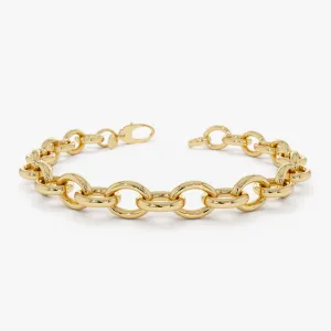 14k Bold Oval Link Bracelet