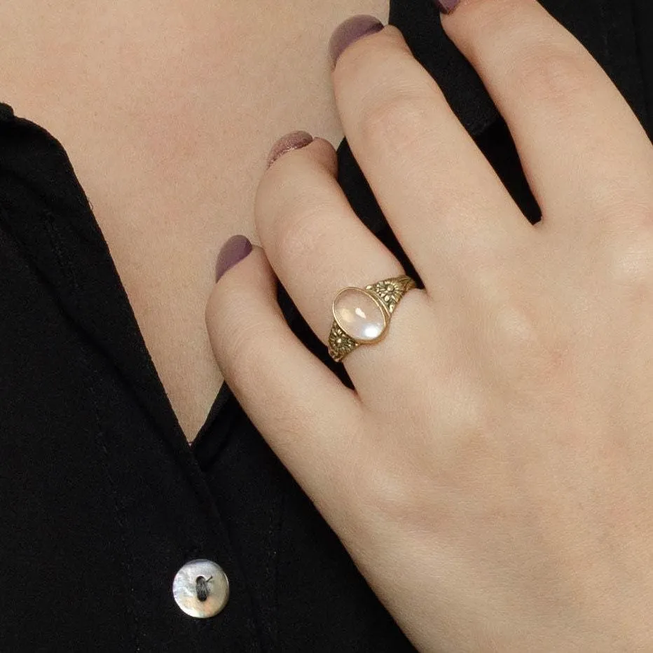 14k Gold & Moonstone Ring | Moonstone Ring