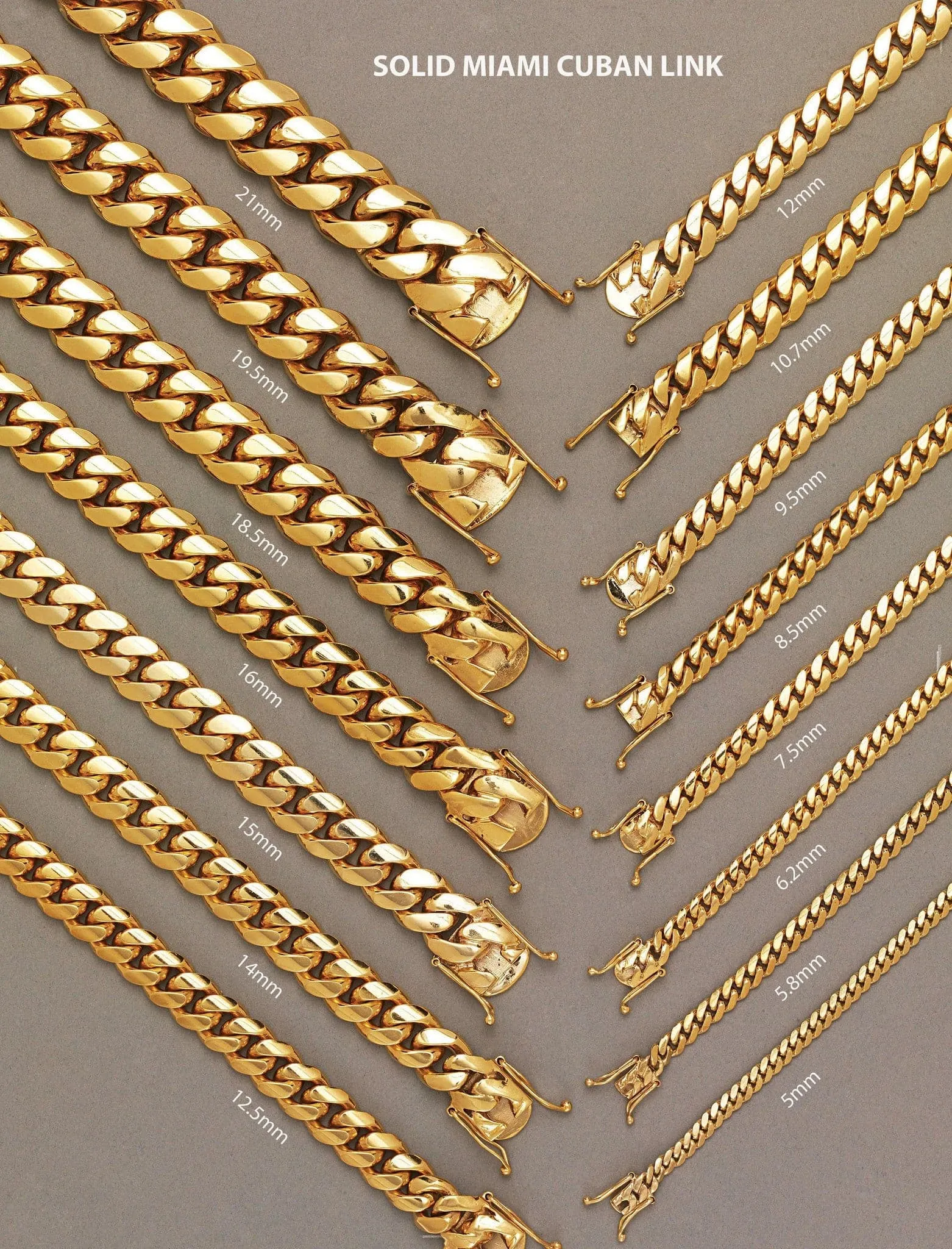 14K Gold Bracelet Solid Miami Cuban Link