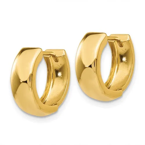 14k Gold Hinged Hoop Earrings 12mm