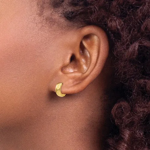 14k Gold Hinged Hoop Earrings 12mm