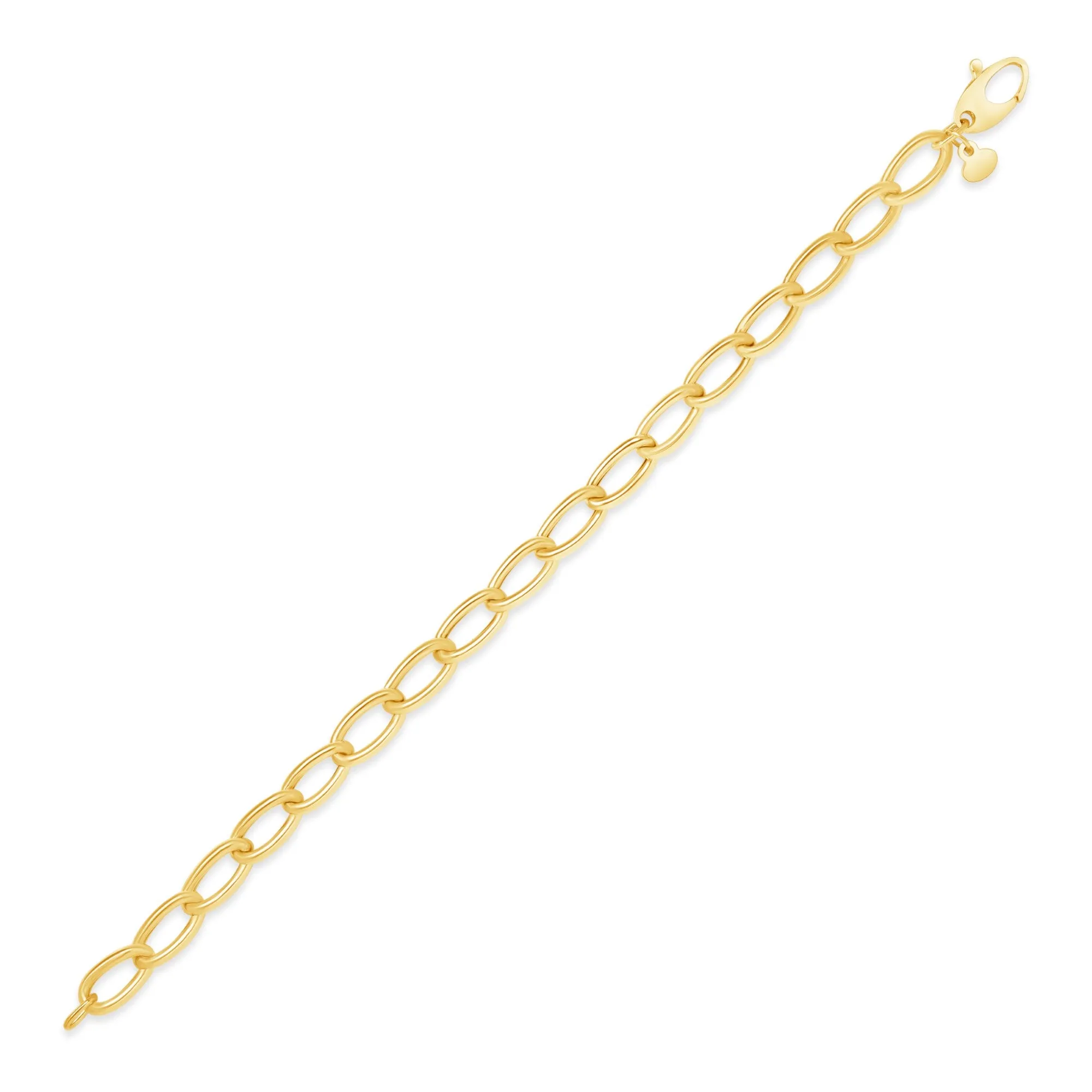14K Gold Oval Link Light Chain Bracelet