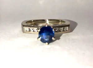 14k Sapphire and Diamond Ring