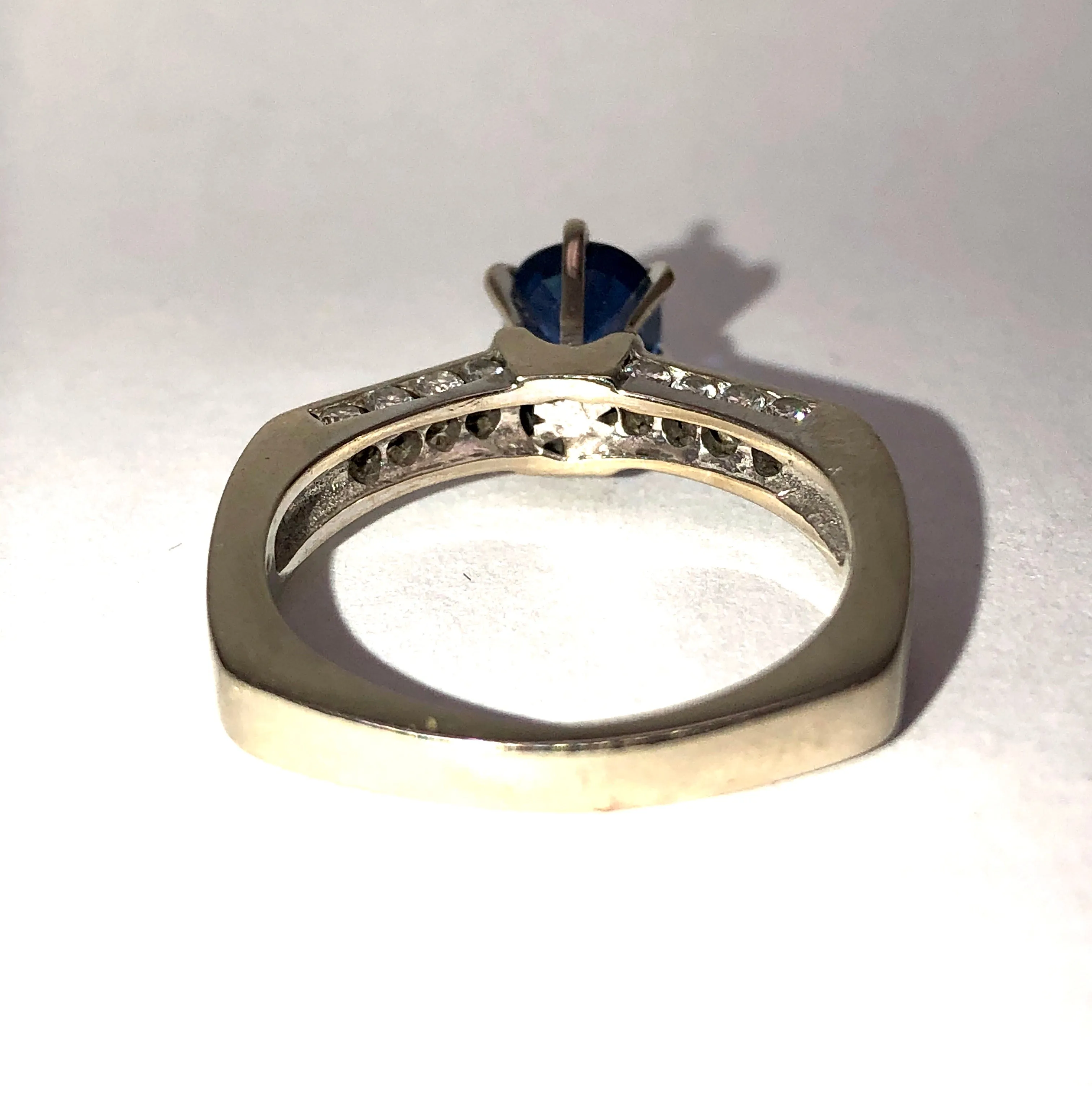 14k Sapphire and Diamond Ring