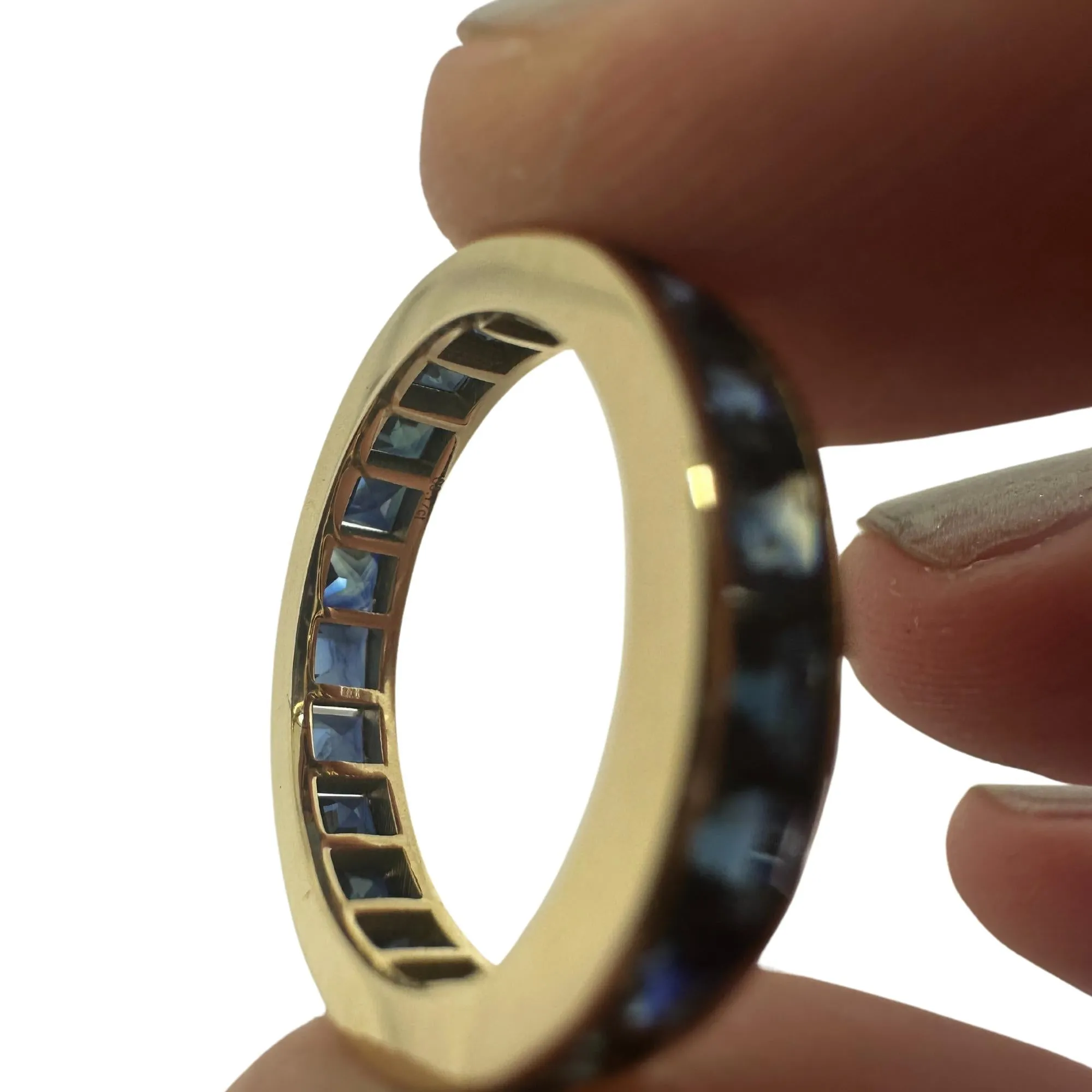 14K Sapphire Eternity Band