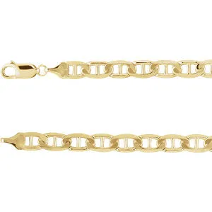 14K Yellow 6 mm Anchor 8.5" Bracelet