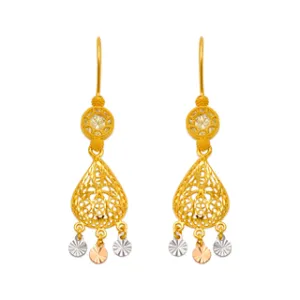 14K Yellow Gold Chandelier Earrings