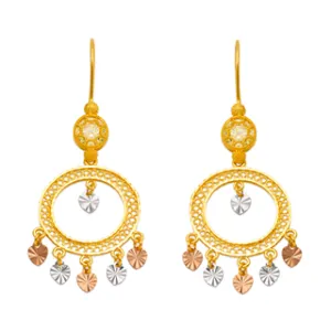 14K Yellow Gold Chandelier Earrings