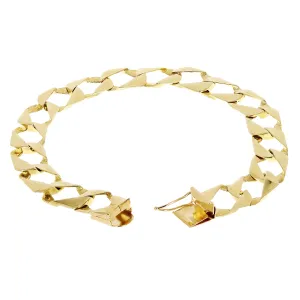 14k Yellow Gold Cuban Chain Link Bracelet 7" 11.5 mm 18.6 grams